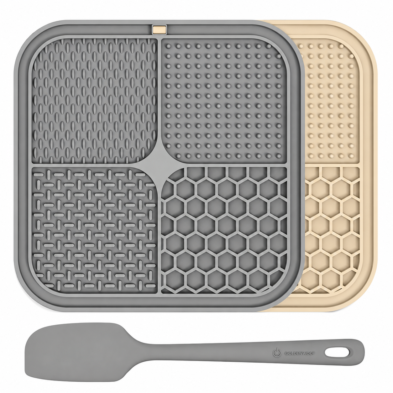 PupKits 2-Pack Silicone Lick Mat for Dogs & Cats | Slow Feeder