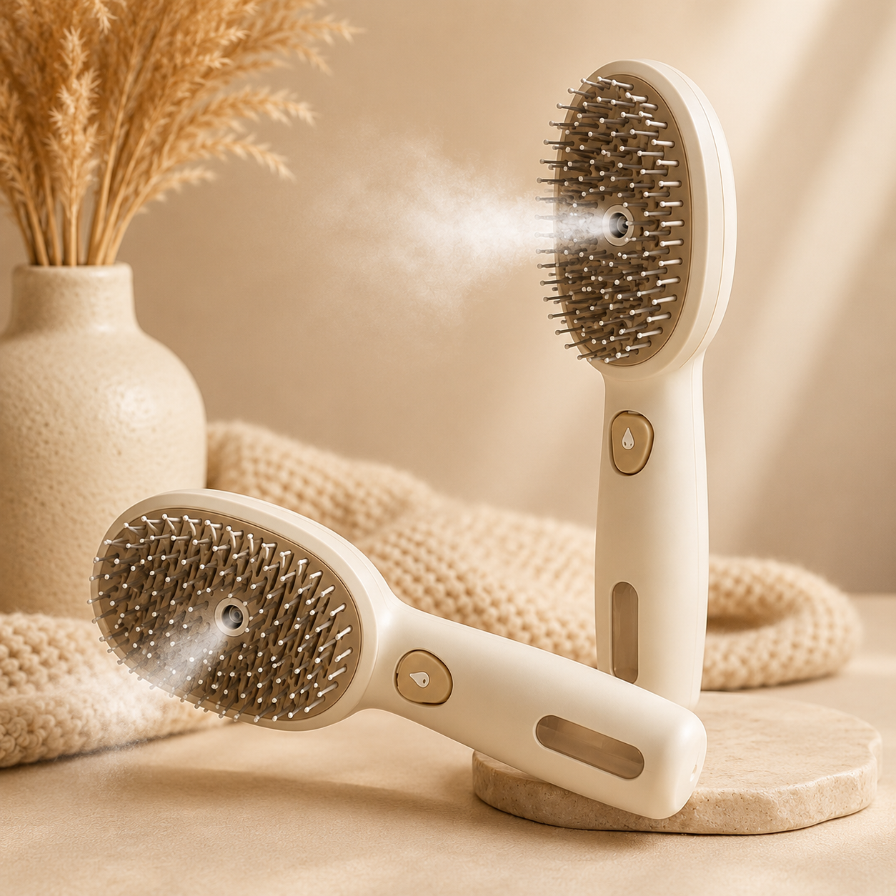 GroomBrush - All-in-One Pet Grooming Mist Brush