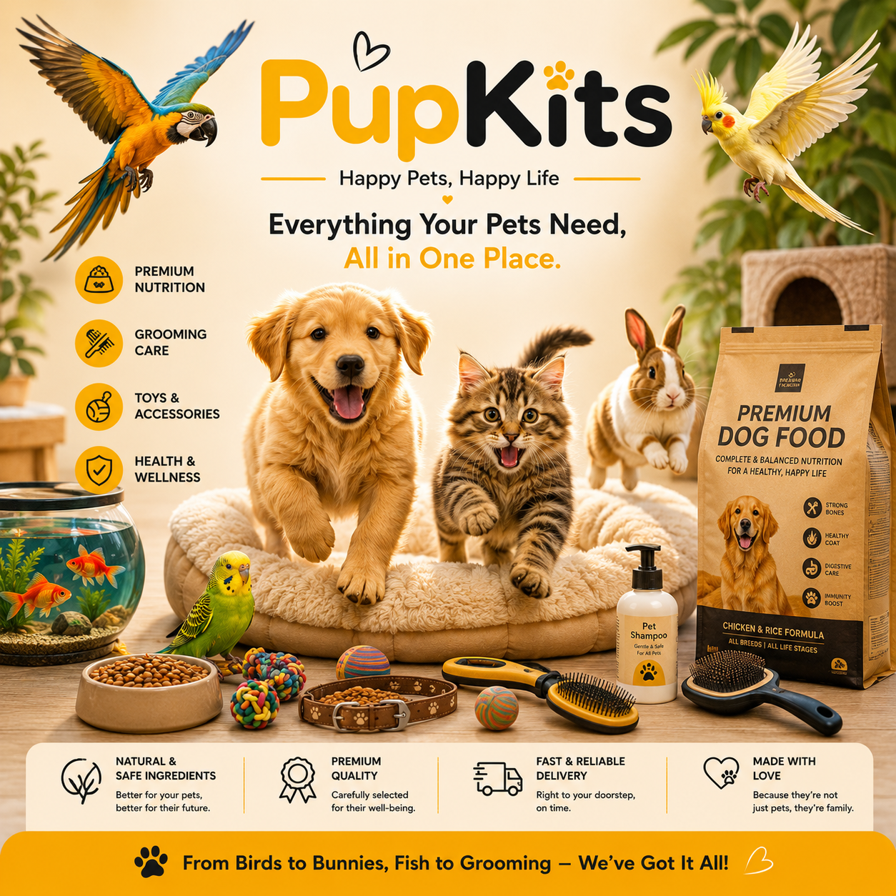 Pet Food or Accessories 🐦