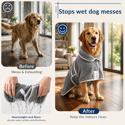 Argentina #10 Messi Pet Bathrobe – Quick Dry Fleece