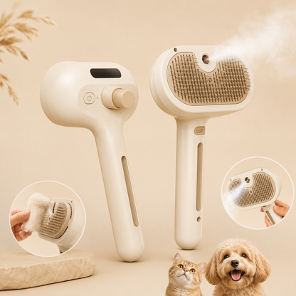 GroomBrush  - All-in-One Pet Grooming Mist Brush