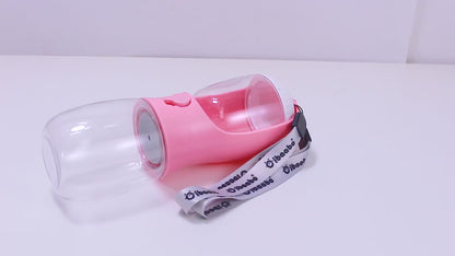 PUPKITS 2-in-1 Portable Pet Water Bottle & Food Feeder